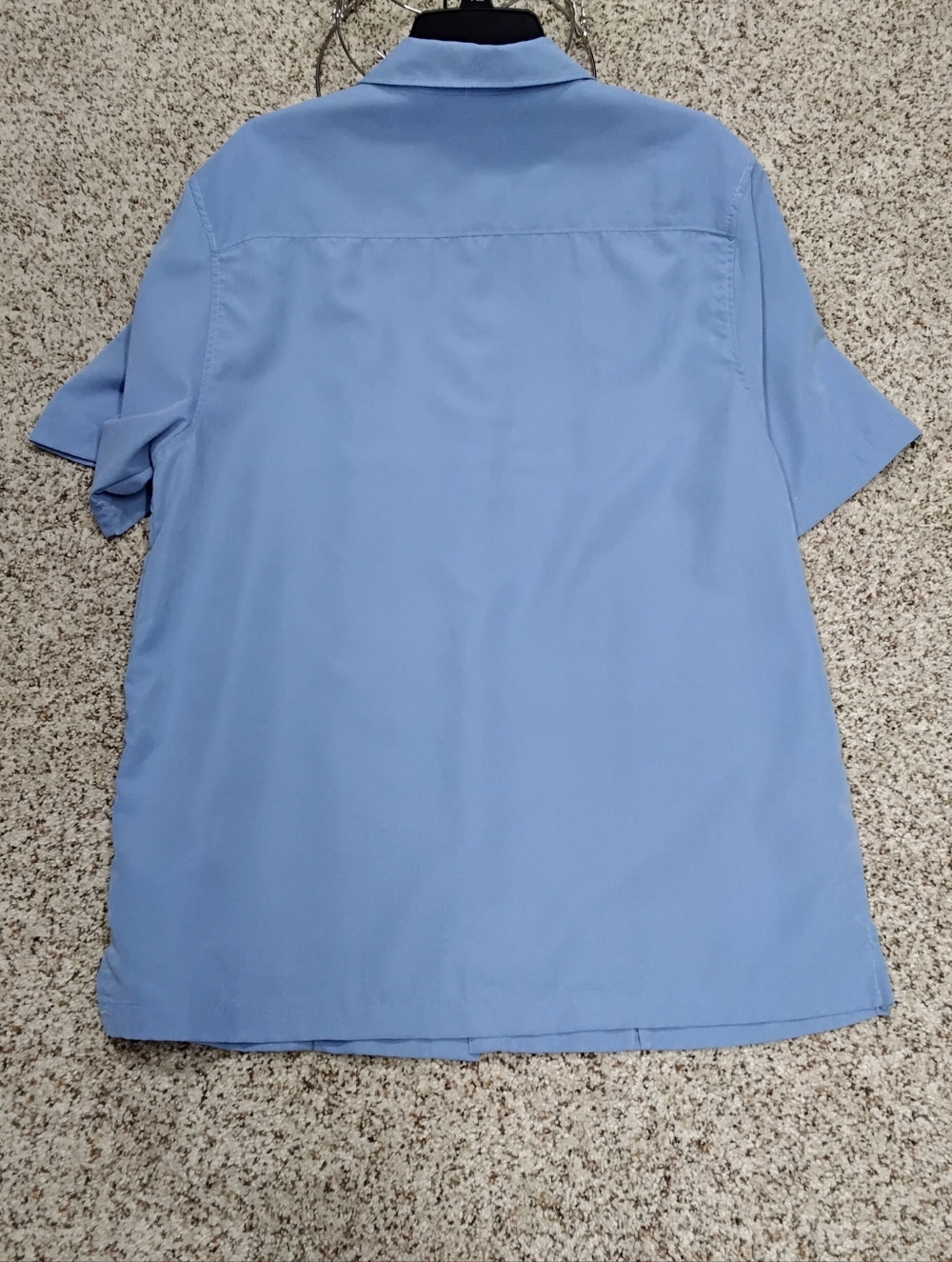 3930 Size XL Axist Men's Short Sleeve Shirt - Light Blue - Picture 4 of 6